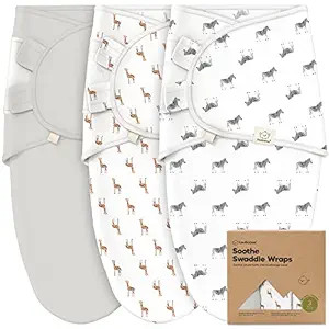 3-Pack Organic Baby Swaddle Sleep Sacks - Newborn Swaddle Sack, Ergonomic Baby Swaddles 0-3 Month... | Amazon (US)