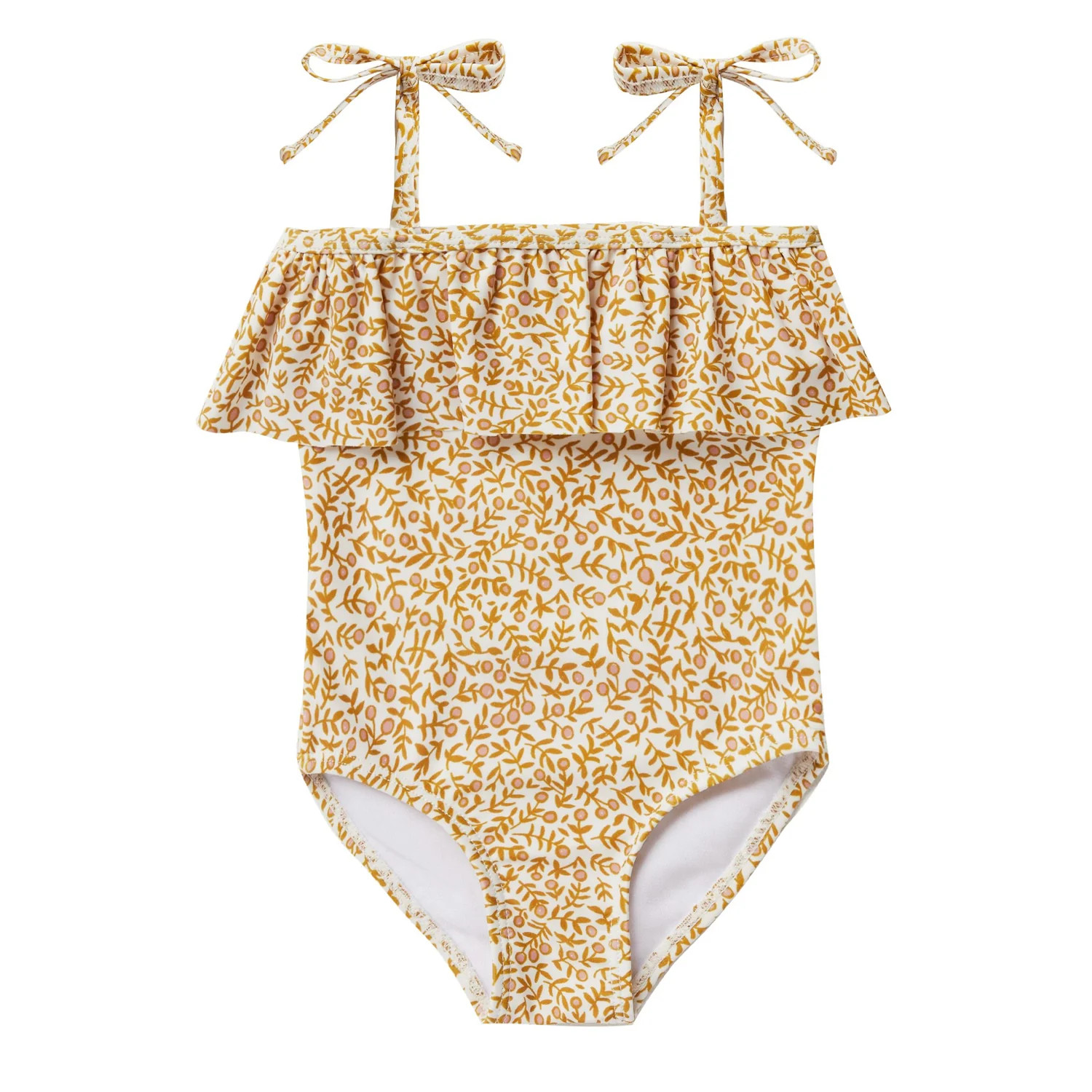 Rylee & Cru Ruffle Swimsuit, Marigold | SpearmintLOVE