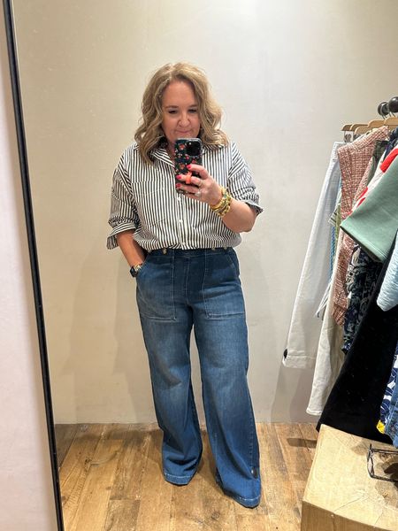 These jeans are so good. Another top rated item at Anthro. 

I’m wearing 32 reg. I needed a petite. And you could prob go your smaller size bc there’s a lot of stretch. 

This oversized shirt is on its way to me. Bought a large. You can wear it as a tunic, bathing suit coverup, tuck it or tie at the waist. 


Anthropologie jeans pilcro denim 

#LTKsalealert #LTKSpringSale #LTKmidsize