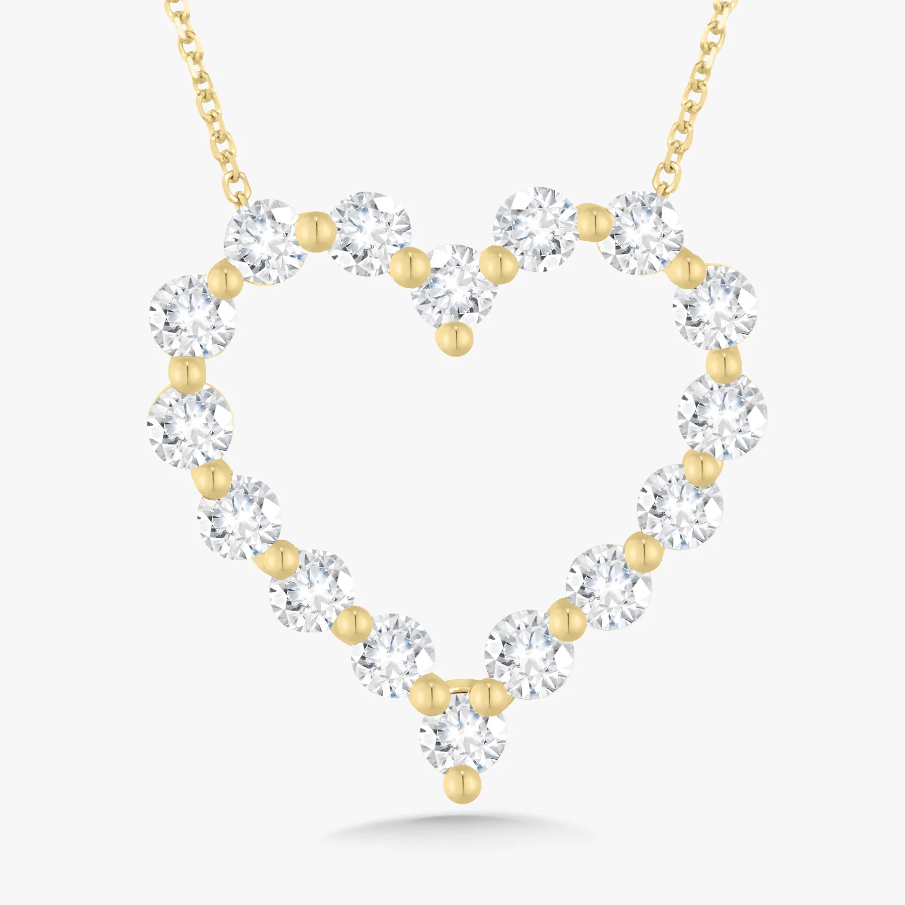 Mama's Charlie Cloud® Floating Diamond Heart Necklace 3.84 ctw | RW Fine Jewelry