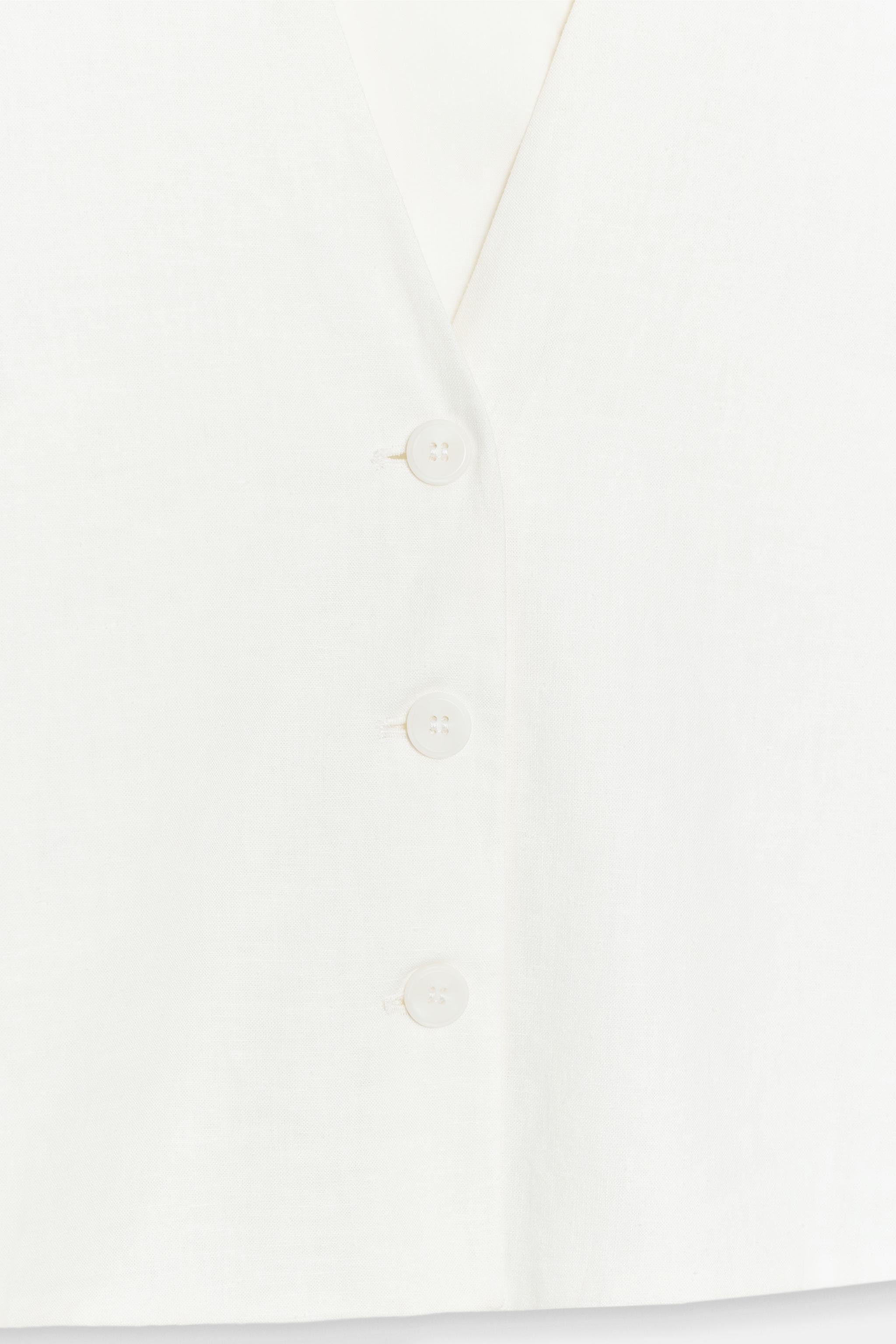 LINEN BUTTON VEST | Zara US
