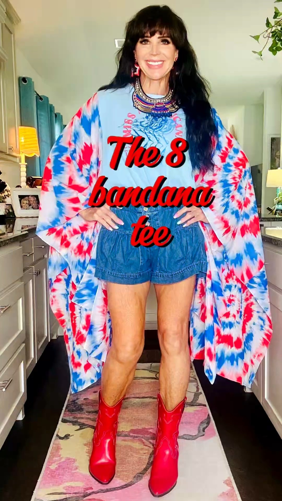 The 8 bandana tee because 4 bandanas was just “regular”. This one of a kind cutie is so much fun, you can’t not be happy in it!!  Dopamine dressing!! 🥰❤️🤍💙🤩🇺🇸🇺🇸🇺🇸🇺🇸🇺🇸🇺🇸🇺🇸🇺🇸

#LTKActive #LTKSeasonal #LTKOver40