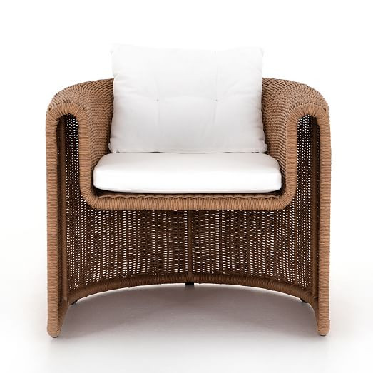 Outdoor Rounded Woven Chair | West Elm (US)
