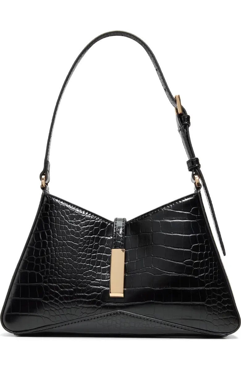 Julietta Croc Embossed Faux Leather Shoulder Bag | Nordstrom