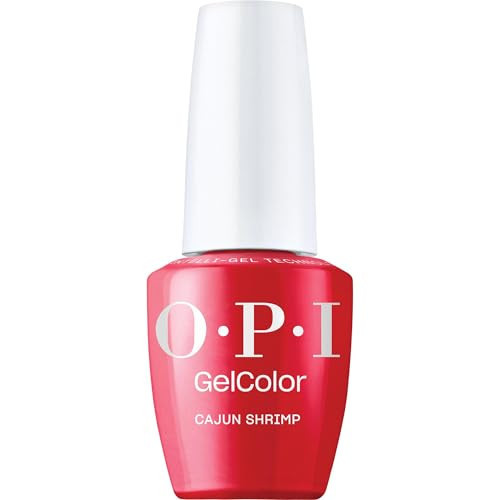 OPI GelColor Cajun Shrimp | Opaque Bright Coral Red Crème LED Cure Gel Nail Polish | Salon-Quality Shine, Long-Lasting Wear | Vegan & HEMA Free | 0.5 Fl Oz | Amazon (US)