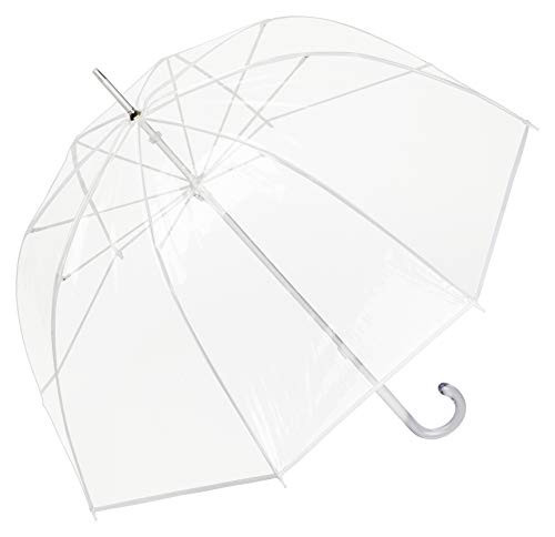 VON LILIENFELD Regenschirm Glockenschirm Transparent Durchsichtig Hochzeitsschirm Stockschirm Melina weiß | Amazon (DE)