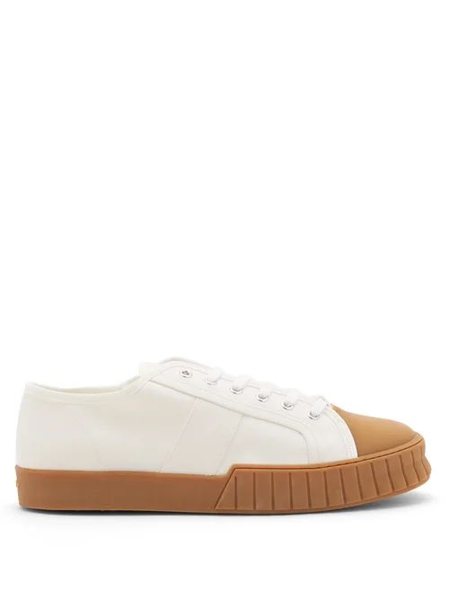 Primury - Divid Recycled-cotton Canvas Trainers - Mens - White | Matches (US)