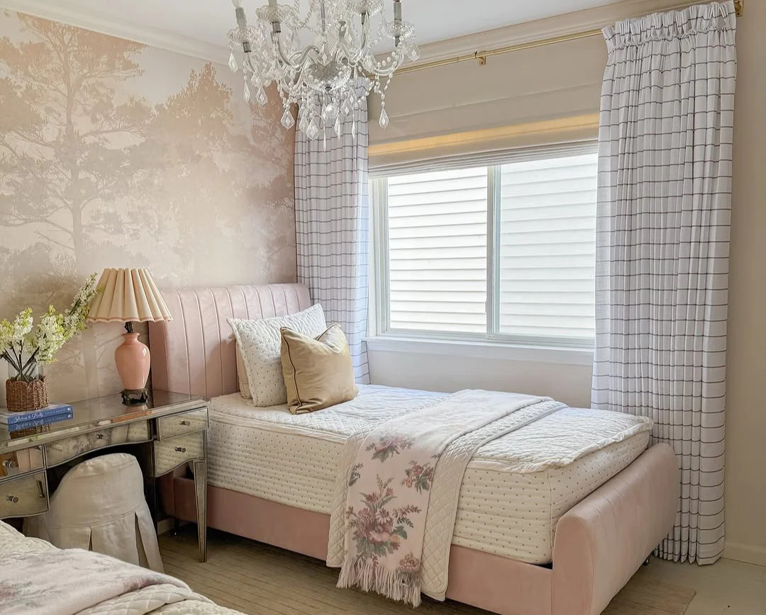 Vivienne Plaid Stripes Linen Curtains & Drapes French Pleated | NeutralCurtains