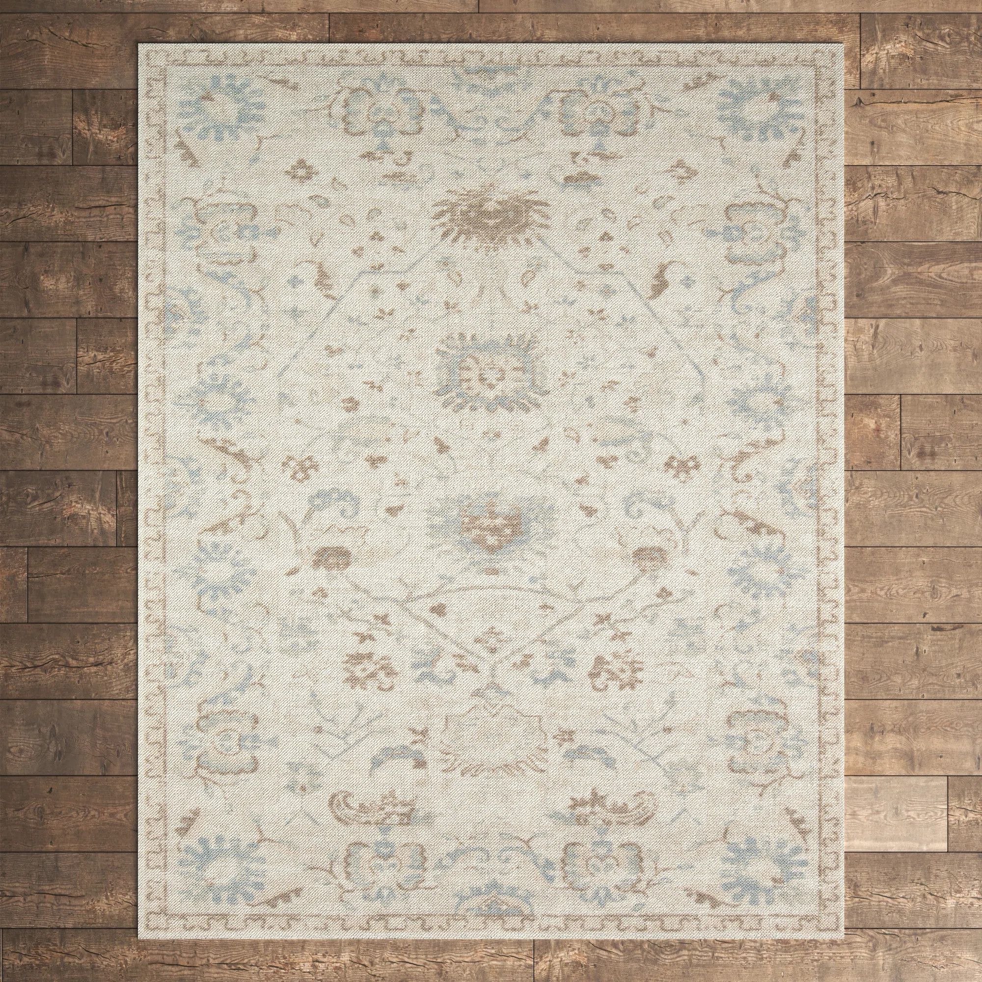Elaina Oriental Beige/Blue Area Rug | Wayfair North America