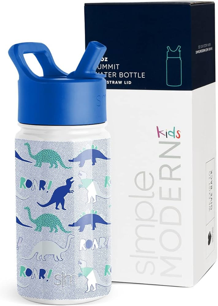 Simple Modern Kids Water Bottle with Straw Lid | Insulated Stainless Steel Reusable Tumbler for T... | Amazon (US)