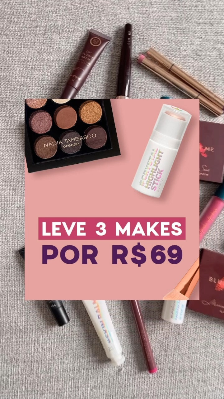 3 MAKES POR 69 | ÓCEANE
A promo mais perfeita dos últimos tempos, com combo de 3 makes por R$ 69,00 | Tem Mari Saad, Marília Mendonça, Nádia Tambasco, Larissa Manoela e muito mais || cupom MAKE69 {apenas na lista do link} 🔗 

#LTKbrasil #LTKVideo #LTKbeauty