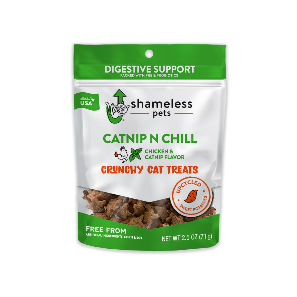 Shameless Pets Catnip N Chill Crunchy Cat Treats | Grove