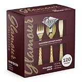 Gold Cutlery Combo | Glamour | Pack of 120 | Amazon (US)