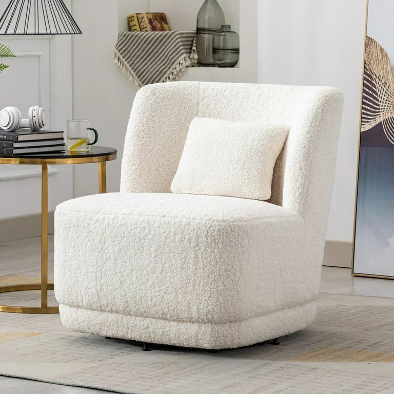 Comfy Round Swivel Barrel Chair & Accent Chair for Living Room Or bedroom | Walmart (US)