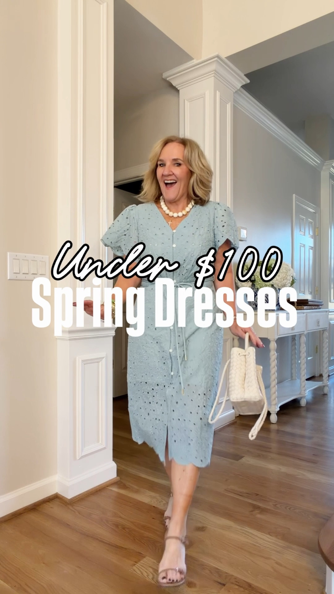 Loft dresses 
Blue eyelet medium petite 
Ecru denim medium 
Brown polkadot size small
Black V-neck size large petite but I would not size up. It’s a bit big.
Black top stitch, popping dress size medium petite
Blue floral size medium petite

Size down in the pink slide sandals
Size down in the top striped blouse
Lace jacket, size medium, deep, blue dress size medium petite
Everything else should be true to size

Spring dresses, spring shoes, spring sandals, eat your dress wedding guest thread vacation

#LTKOver40 #LTKWedding #LTKSaleAlert