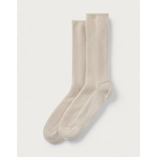The White Company Cashmere Bed Socks, Mushroom, Size: One Size | The White Company UK & ROW