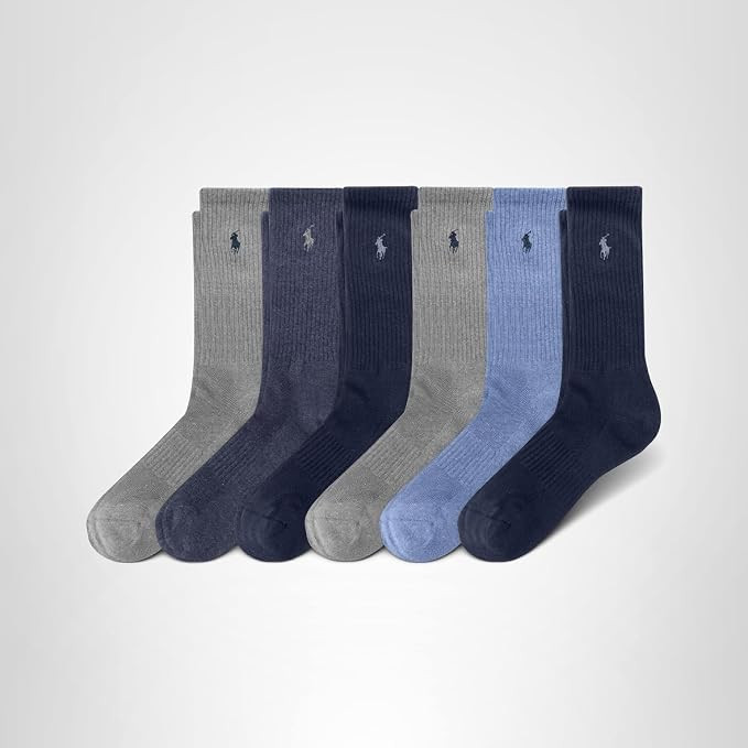 POLO RALPH LAUREN Men's Performance Crew Socks 6 Pack | Amazon (US)