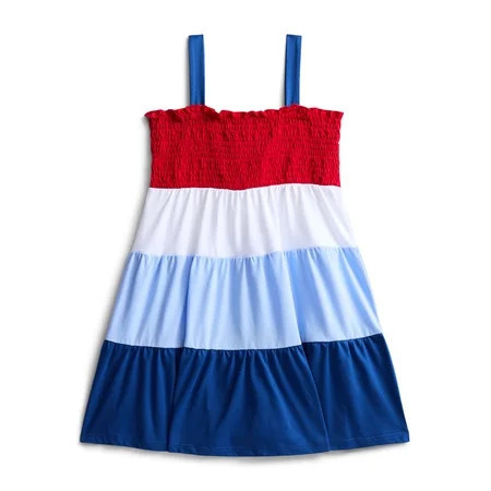 Fourth of July Girls Americana Smocked Dress from Way To Celebrate, Sizes 4-18 | Walmart (US)