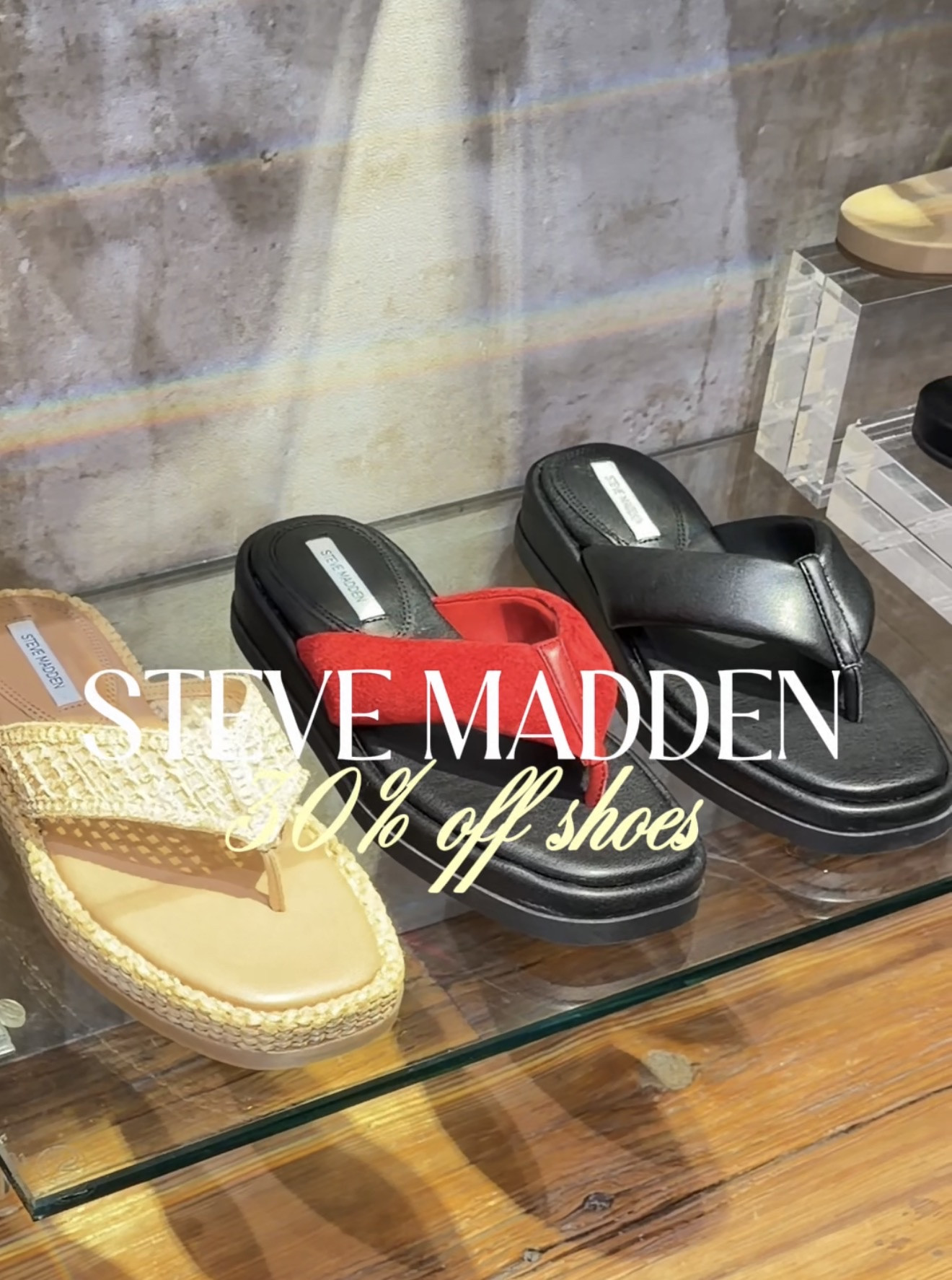 Summer shoe alert! ☀️👡 These Steve Madden sandals are the perfect mix of chic, comfy, and effortless for summer — and they’re ON SALE! Whether you’re styling them with denim shorts, dresses, linen sets, or everyday mom-life outfits, these versatile sandals instantly elevate any look. If you’re looking for trendy summer shoes, comfortable sandals, or designer-inspired styles without the splurge, these Steve Madden finds are a must-have for your warm weather wardrobe! #SteveMadden #SummerShoes #Sandals #LTKStyle #SaleFinds #SummerFashion

Steve Madden is currently featuring seasonal sandal styles and sale picks for summer shopping

#LTKootd #LTKSaleAlert #LTKSeasonal