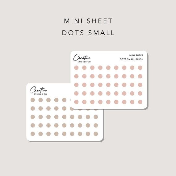 Dots Small Planner Stickers - Mini Sticker Sheet | Etsy (US)