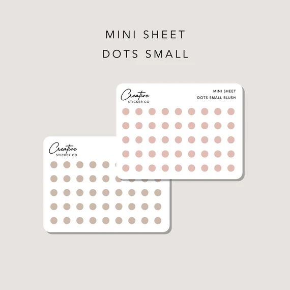 Dots Small Planner Stickers - Mini Sticker Sheet | Etsy (US)