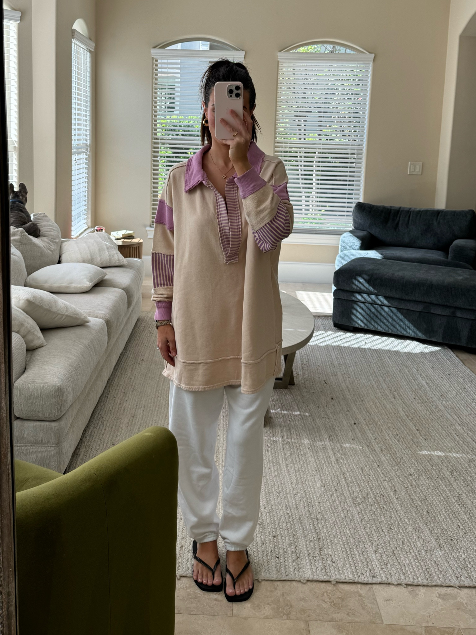 casual outfit sweats M pullover free people S