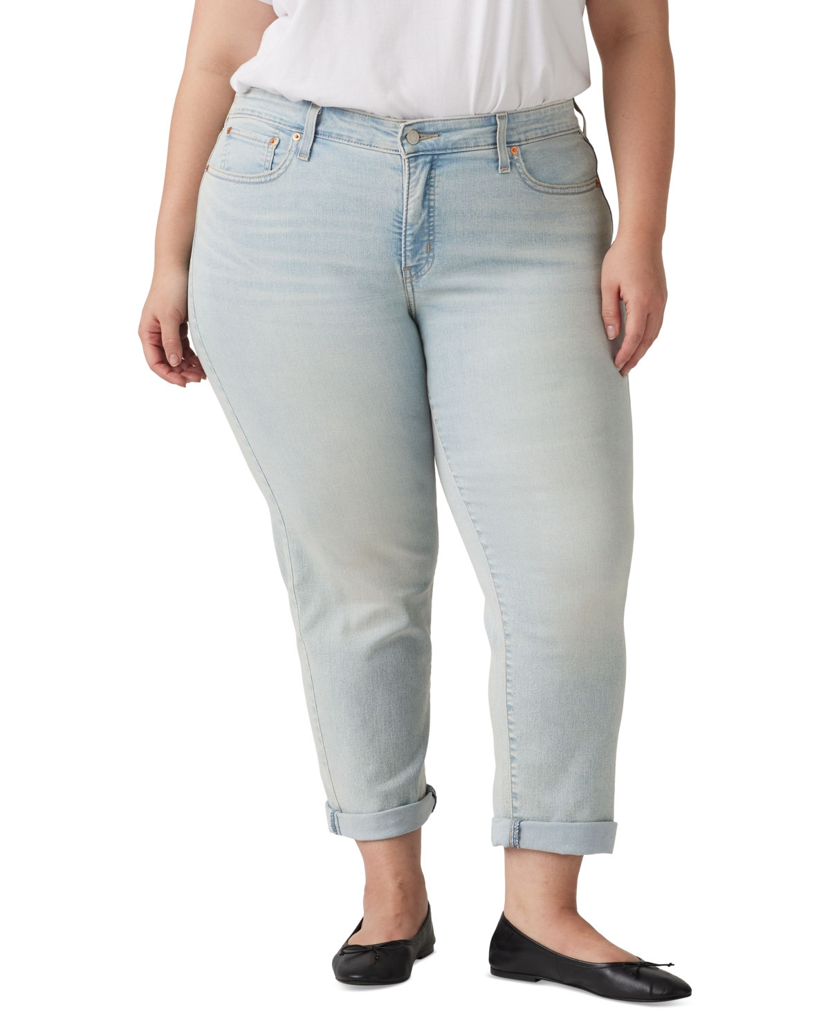 Levi's Trendy Plus Size Boyfriend Jeans - Kind Words Plus | Macy's