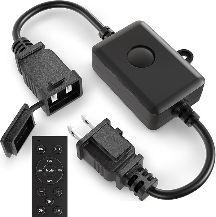 120W Outdoor Dimmer for String Lights with Remote, 4 Brightness, 3 Modes, Timer & Memory Function... | Amazon (US)