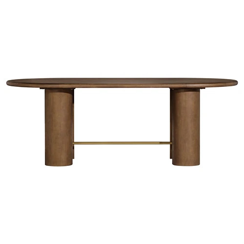 Brooks Modern Classic Dark Oak Oval Dining Table - 86" | Kathy Kuo Home