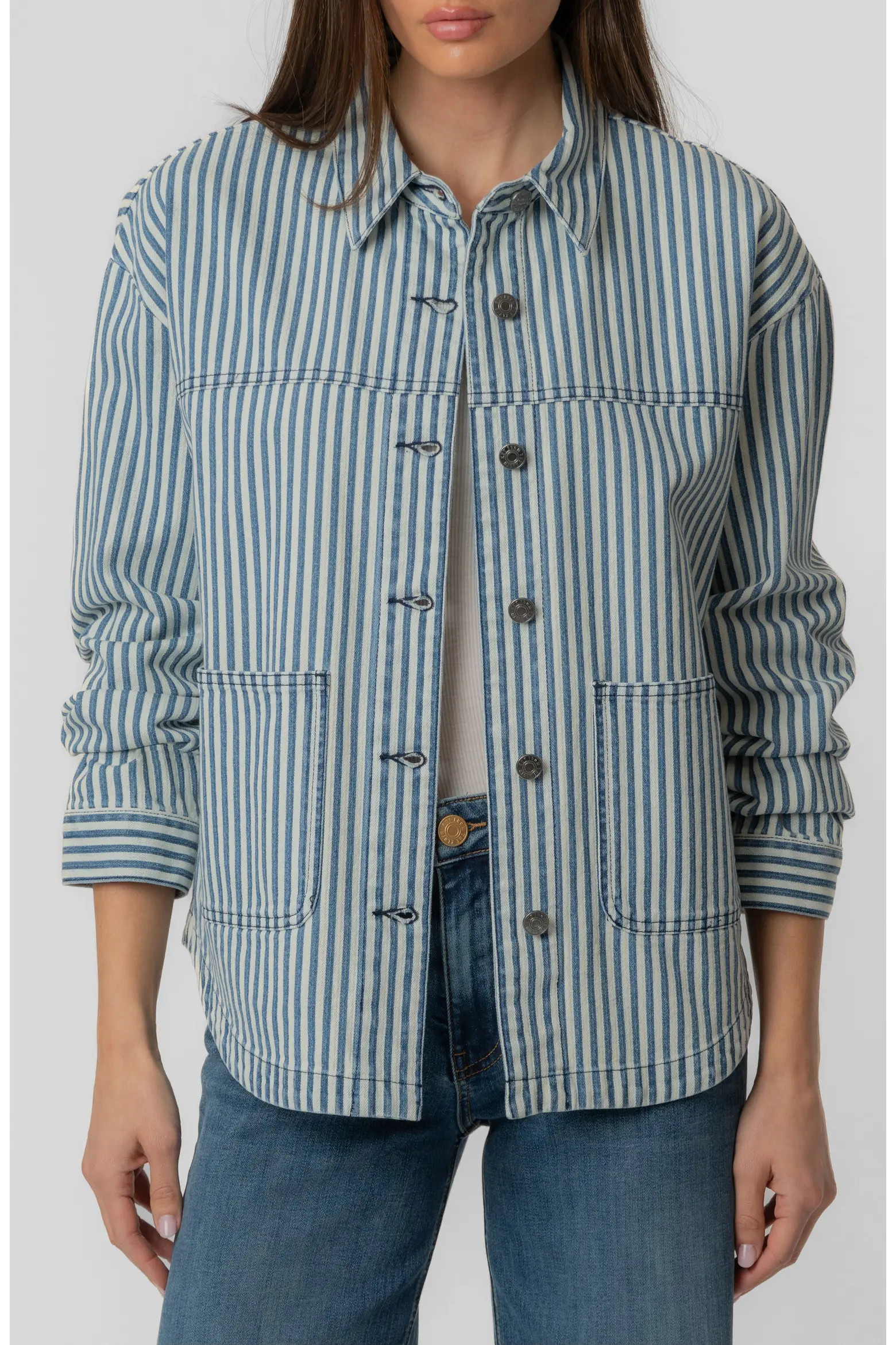 Ellie Stripe Denim Jacket (Women) | Nordstrom | Nordstrom