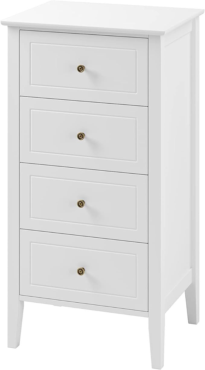 TTVIEW 4 Drawer Dresser, Antique Wide Chest of Drawers with Solid Frame, Closet Dresser Tall Stor... | Amazon (US)