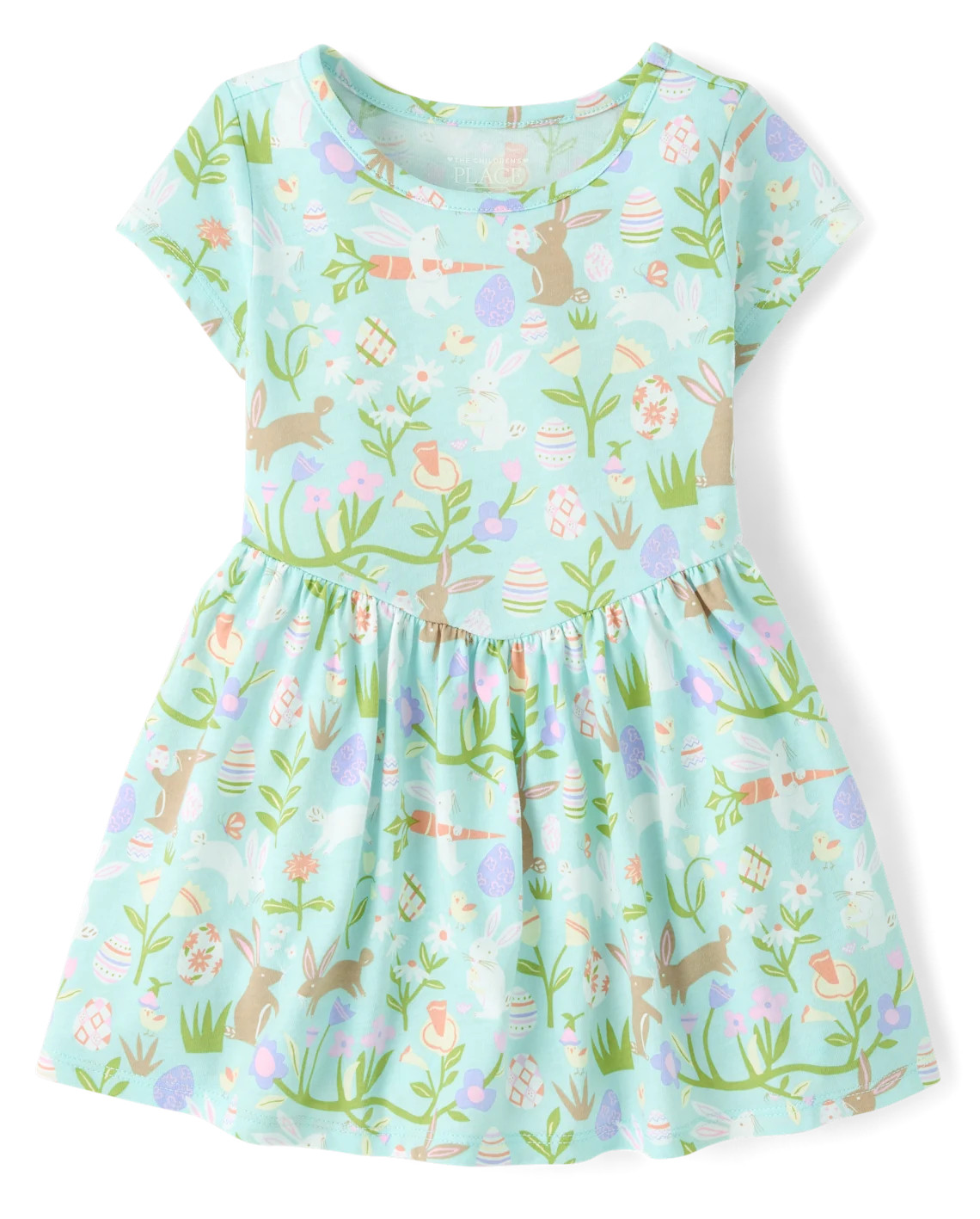 Toddler Girls Easter V-Waist Dress - blue | The Children's Place
