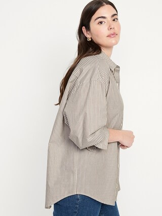 Oversized Button-Down Boyfriend Shirt | Old Navy (US)