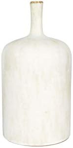 Creative Co-Op Medium Cream Stoneware Green Accents & Reactive Glaze Finish (Each one Will Vary) Vas | Amazon (US)