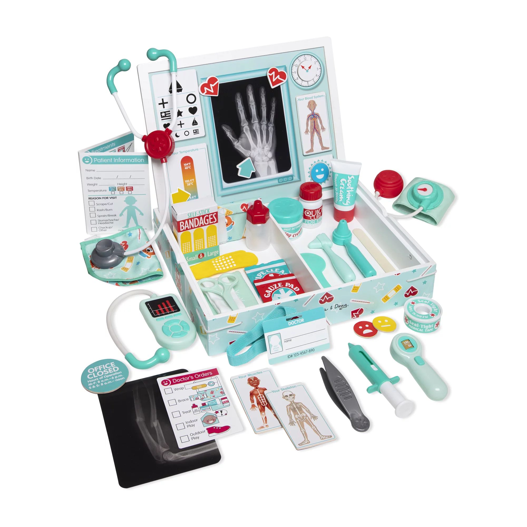 Melissa & Doug Deluxe Doctor's Office Medical Toy Set, 46 Pieces | Walmart (US)