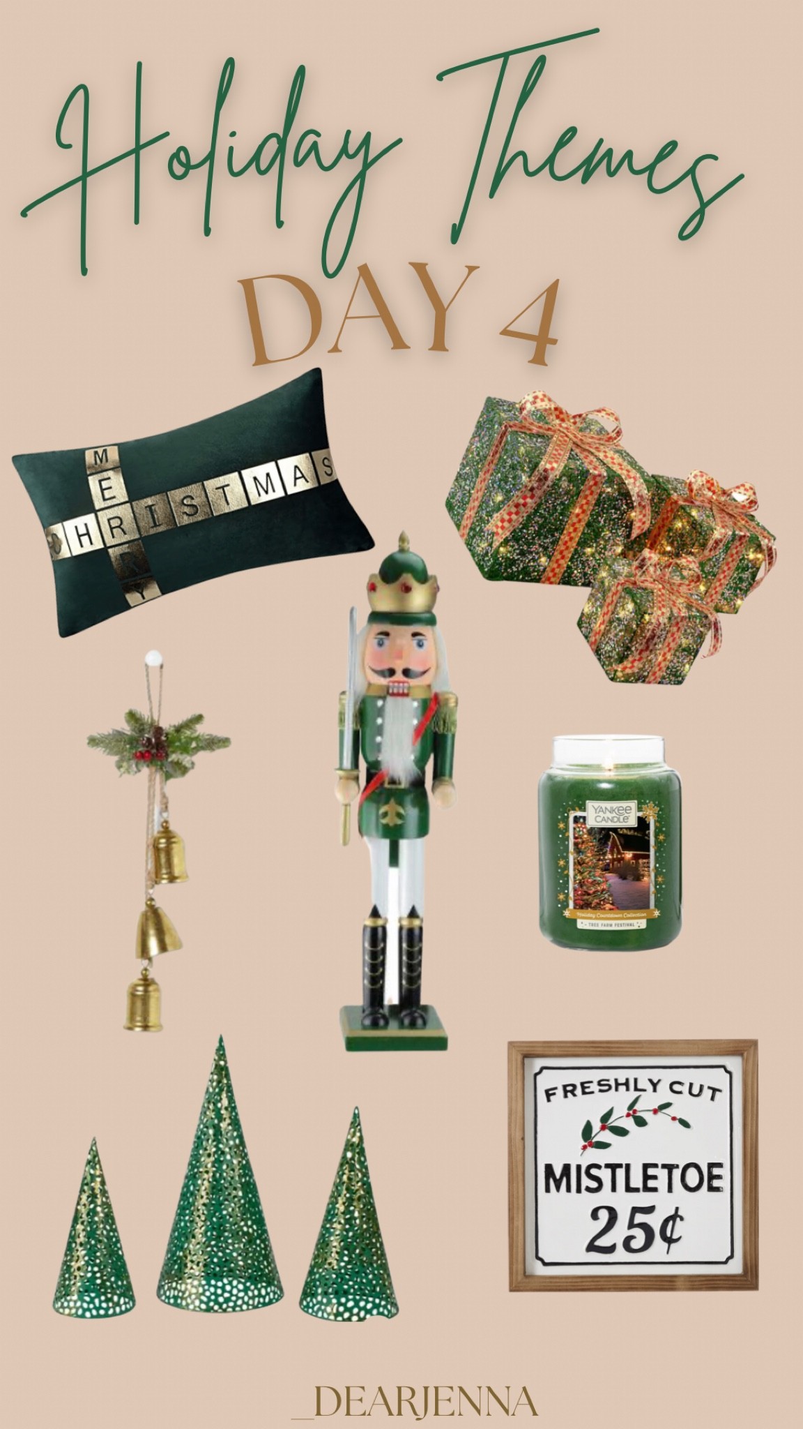 Day 4 of Holiday Themed decor. Check back every day 11/1-11/7 for a new theme to help kick start your holiday season. Today’s theme is green and gold, timeless and beautiful  

Christmas tree decorations, affordable and budget friendly!

#LTKhome #LTKHoliday #LTKSeasonal