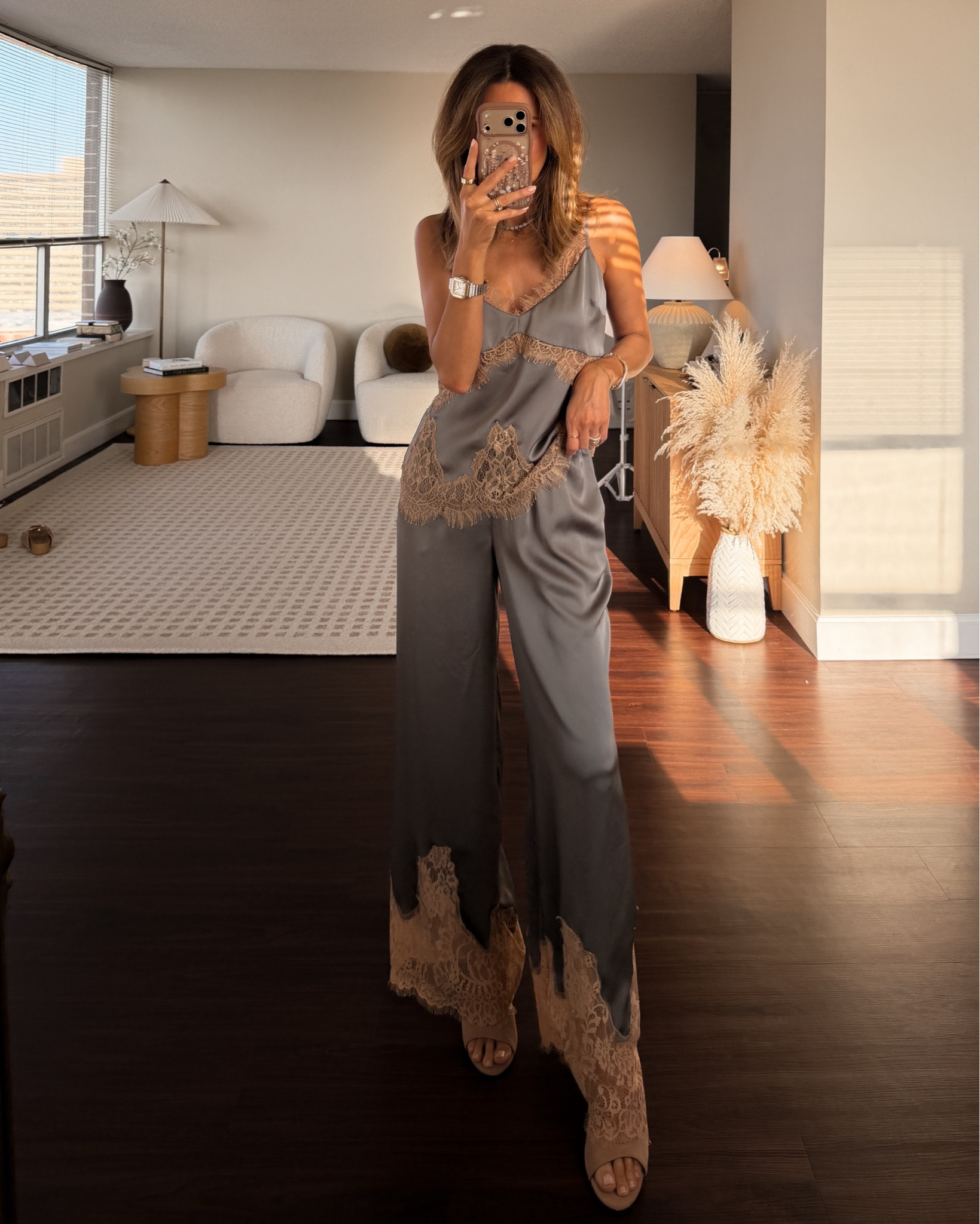 I’m in love with this lace and satin set of flowy pants and cami! Size xs
Great for weddings, cocktail parties or date nights!

#LTKootd #LTKOver40 #LTKSeasonal