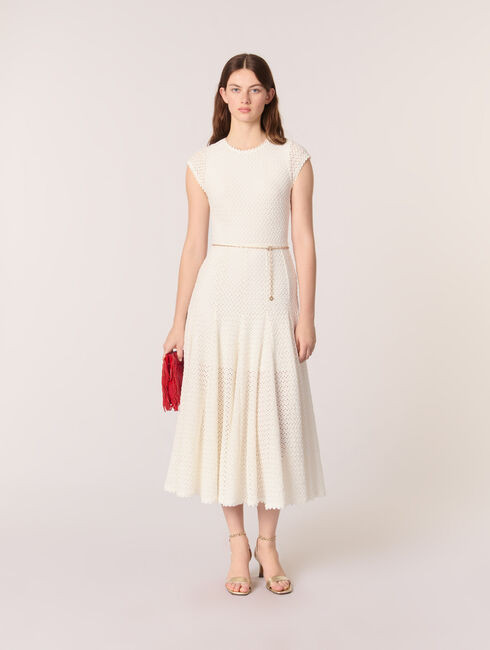 Crochet-knit maxi dress | Maje US | Maje US