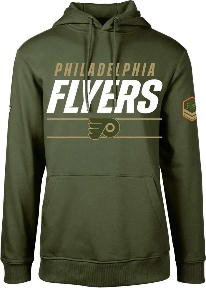 Men's Levelwear Olive Philadelphia Flyers Delta Podium Fleece Pullover Hoodie | Nordstrom