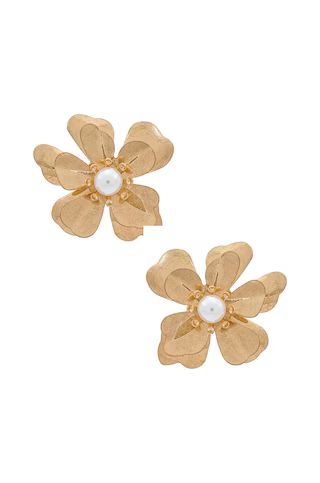 SHASHI Flower Earrings in Gold from Revolve.com | Revolve Clothing (Global)