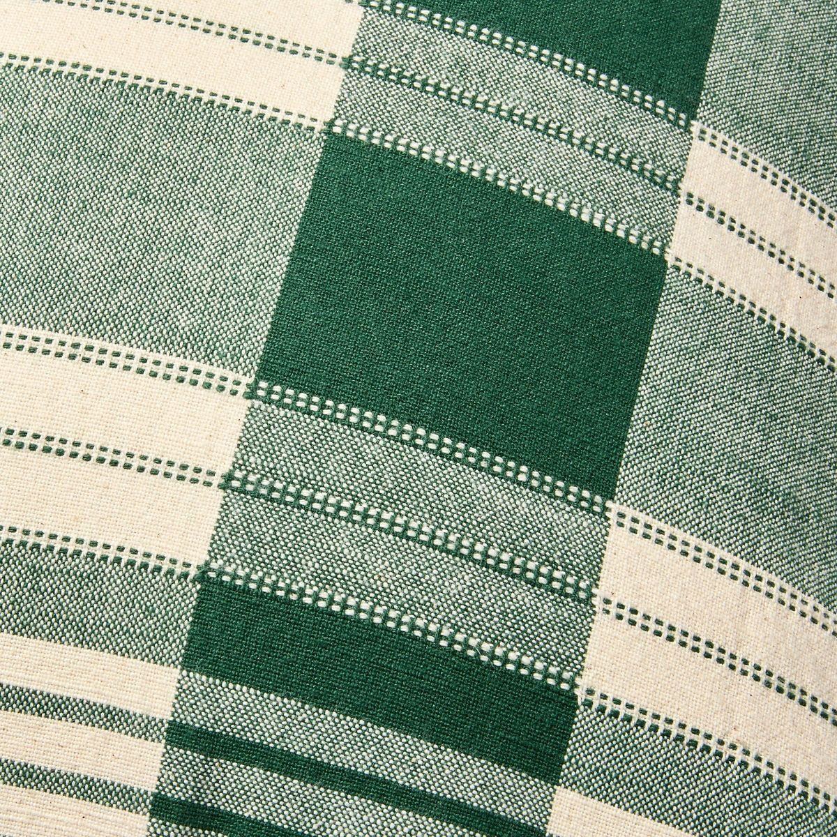 18"x18" Plaid Square Toss Pillow Cream/Green - Hearth & Hand™ with Magnolia | Target