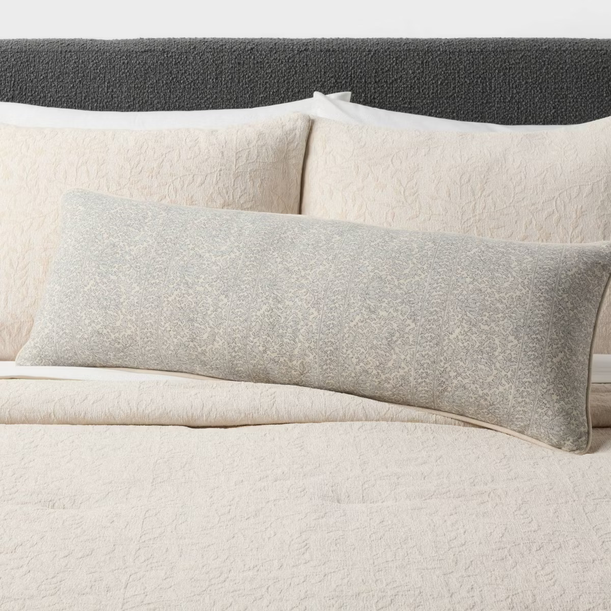 36"x14" Oversized Oblong Decorative Pillow Khaki/Ivory - Threshold™ | Target