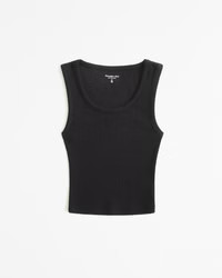 Essential High Scoopneck Rib Tank | Abercrombie & Fitch (US)