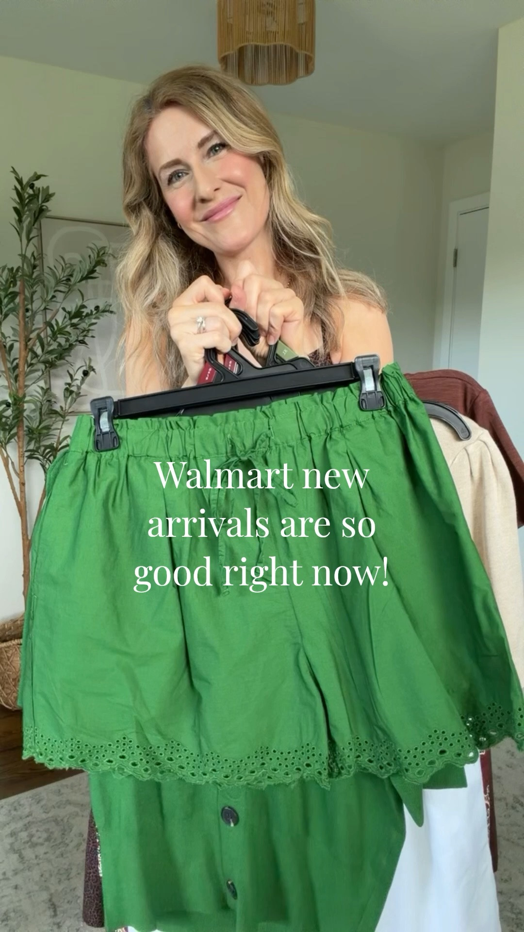 Walmart outfits this week feature some of the best new arrivals! Flowy wide leg print pants are perfect to dress up or down. I sized up one size to medium in the pants and the swing dress. I’m wearing small in all the other pieces. #walmartfashion