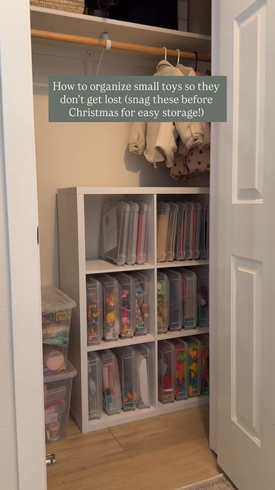 These plastic cases are my absolute favorite way to store evervthina from small tovs, figurines, crafts, flashcards, the kids Tonies... literally anything small that will fit in them!

They help keep the playroom organized and help to keep all of the pieces together!
 
I toy storage, playroom
organization solution, Amazon find, Amazon must have, Amazon mom |

#momhacks #momhack #toystorage #playroomorganization #toystoragesolution

#LTKKids #LTKBaby #LTKmomlife