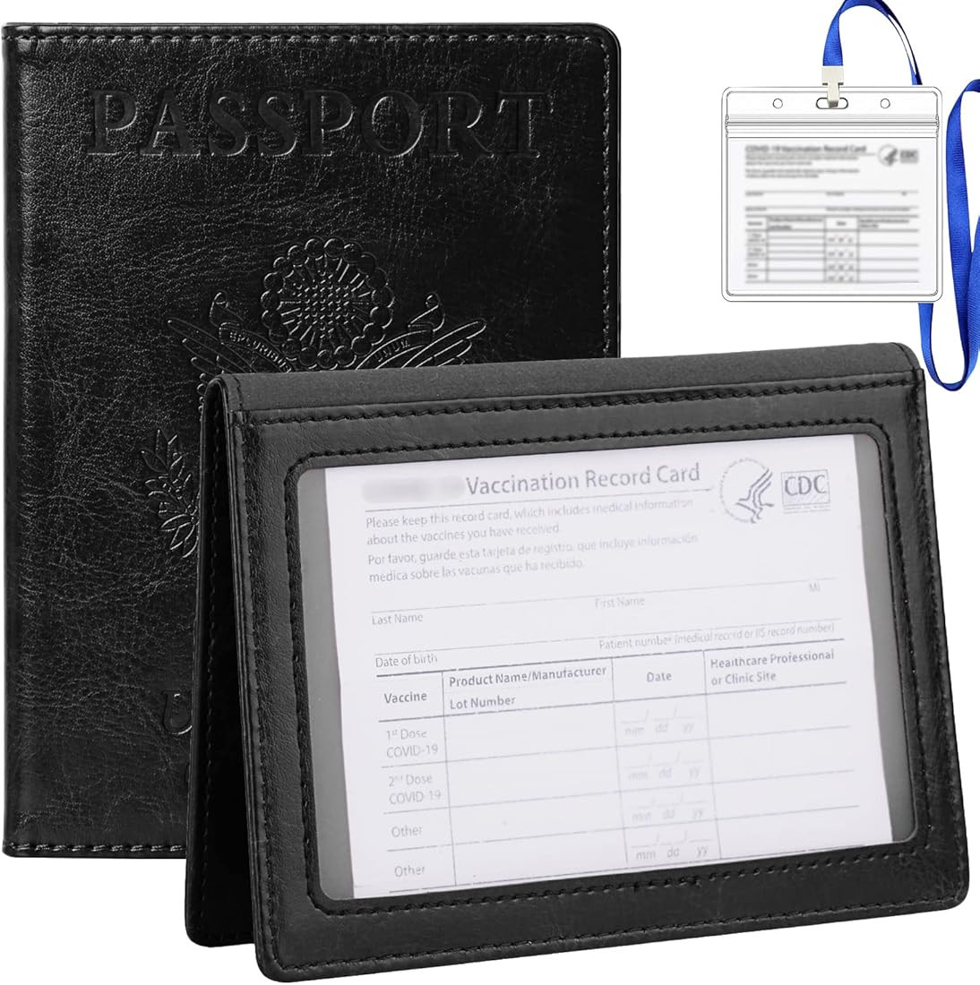 TIGARI Passport Holder Passport Wallet, Passport and Vaccine Card Holder Combo, Slim Travel Accessor | Amazon (US)