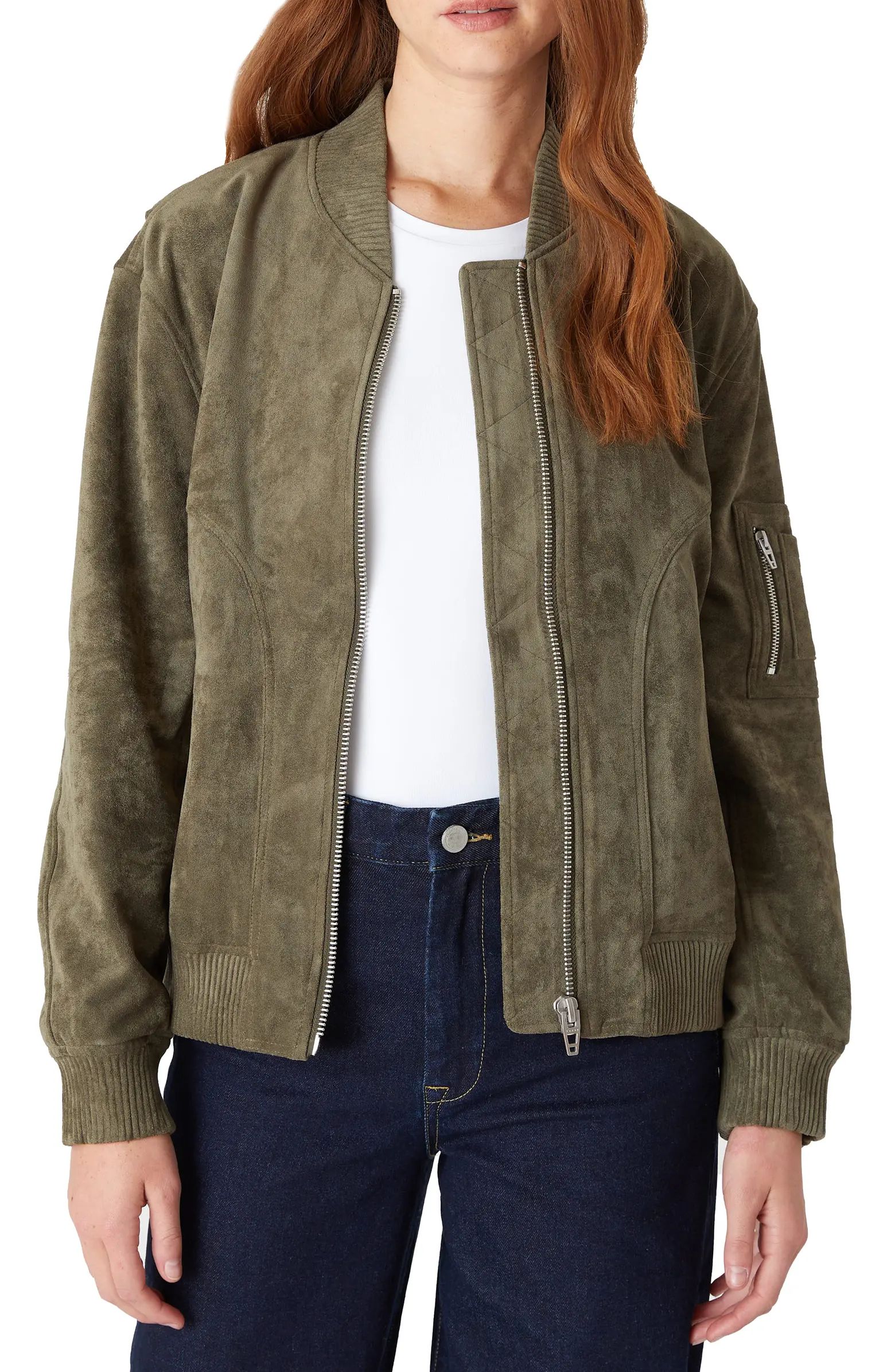 Faux Suede Bomber Jacket | Nordstrom