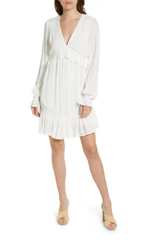 PAIGE Odelise Long Sleeve Dress in White at Nordstrom, Size Small | Nordstrom