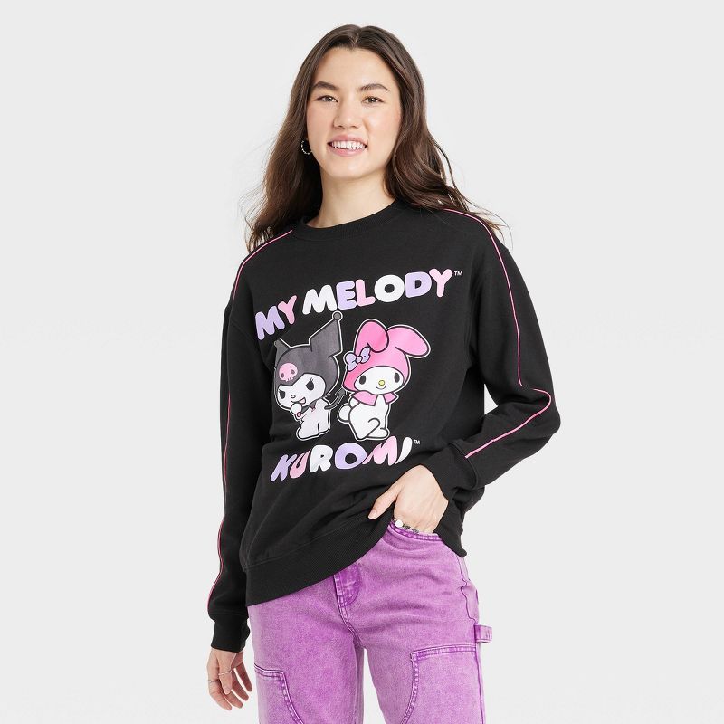 Women's Sanrio My Melody Graphic Sweatshirt - Black | Target