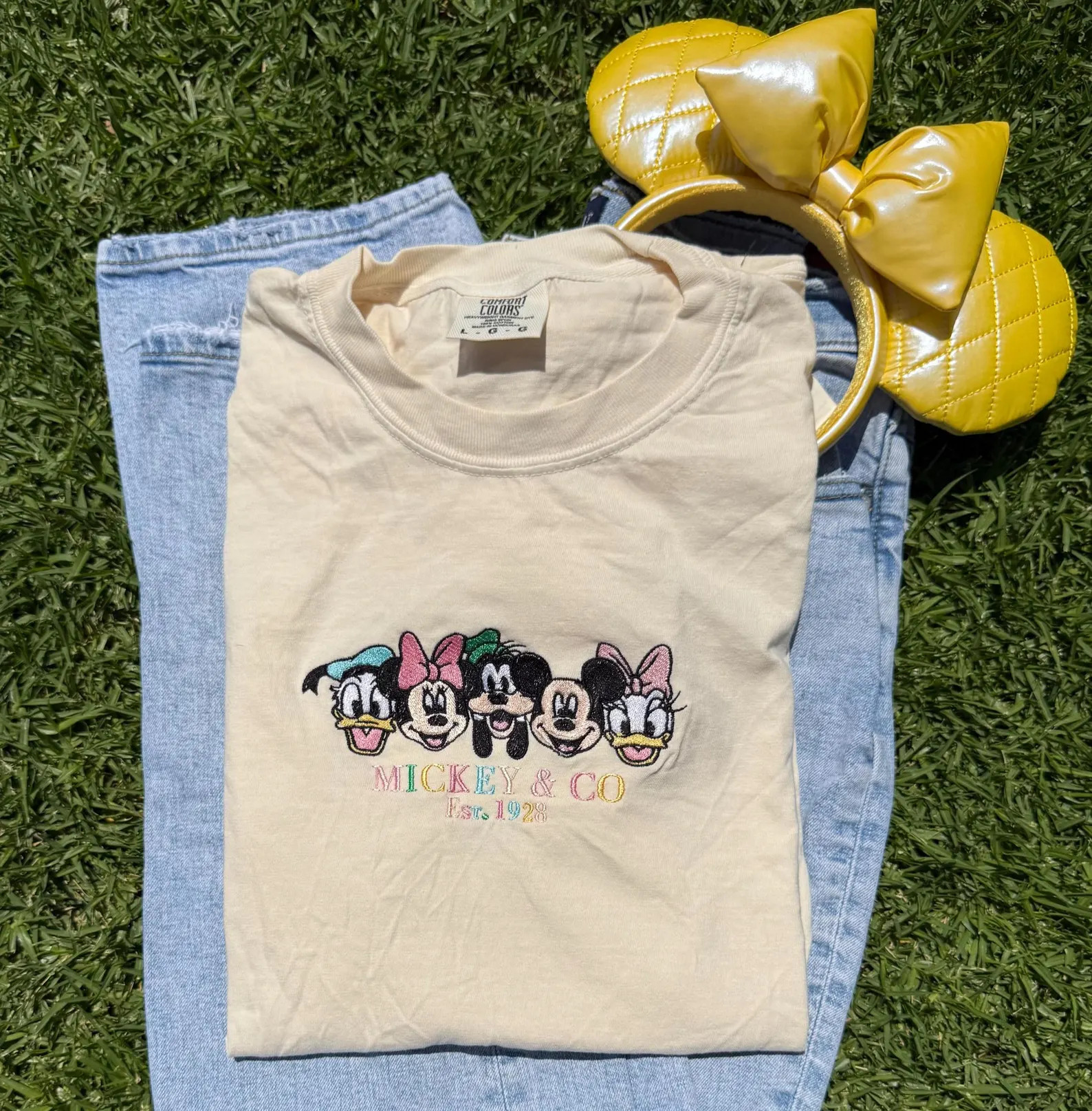 Mickey and Friends Embroidered Shirt | Pastel Color Edition - Etsy | Etsy (US)